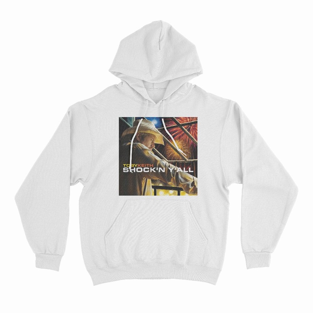 Toby Keith Shock'n Y'all White Hoodie